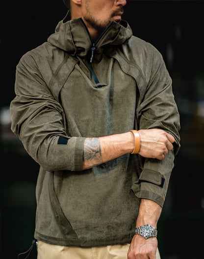 Retro Mountain Hooded Bad Weather Windproof Men's Sweater - Harmony Gallery