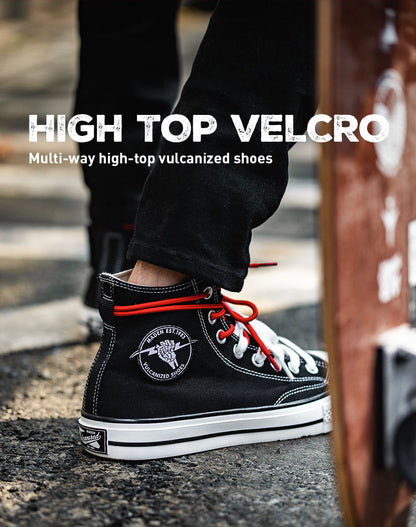 Breathable Casual High-Top All-Match Retro Men's Canvas Shoes - Harmony Gallery