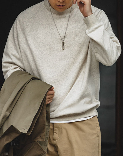 Tooling Retro Terry Cloth Round Neck Men's Sweater - Harmony Gallery