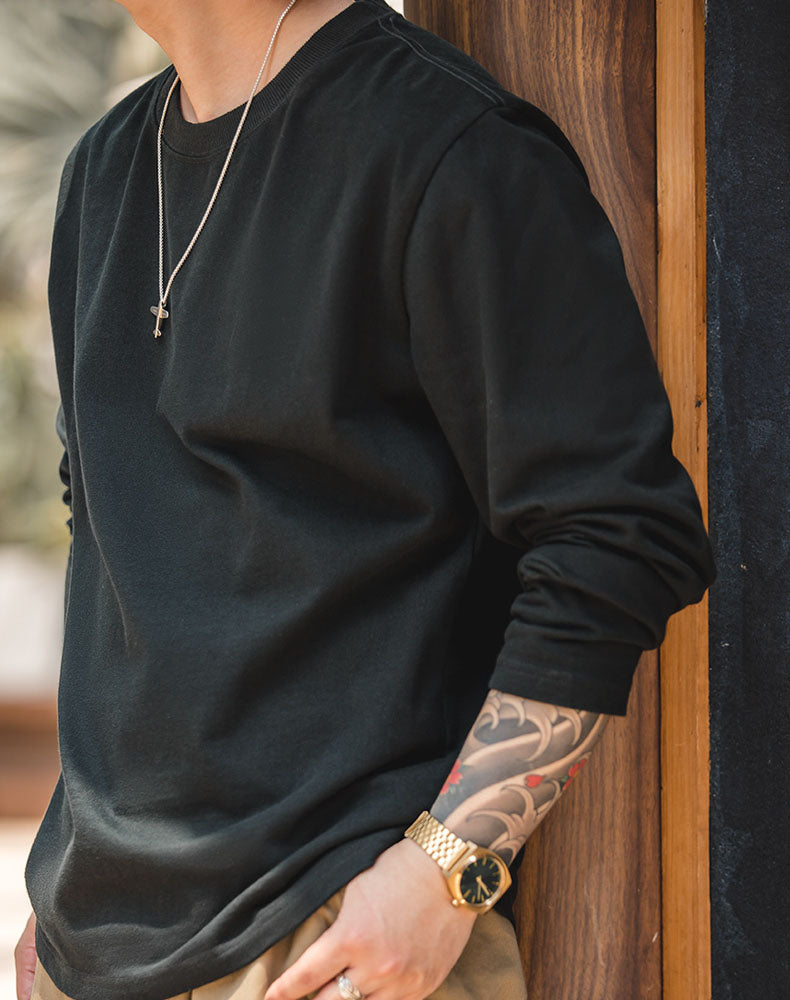 Cotton Casual Tooling American Round Neck Men's Sweater - Harmony Gallery