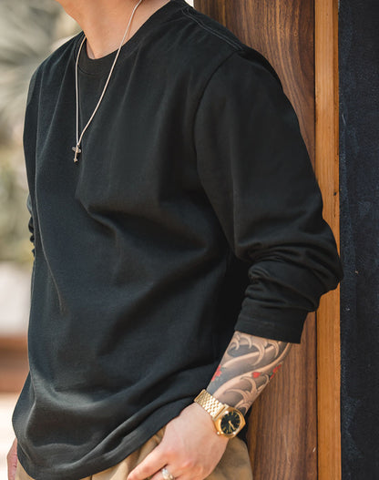 Cotton Casual Tooling American Round Neck Men's Sweater - Harmony Gallery