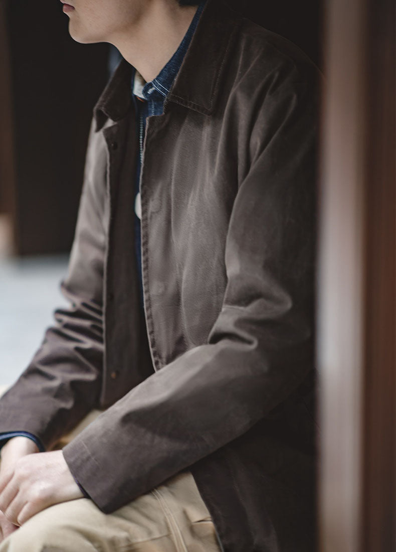 American Oil Wax Windbreaker Waterproof Men's Coat - Harmony Gallery