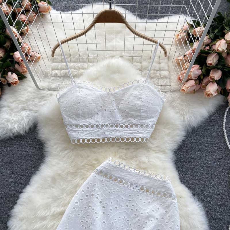 Summer Sexy Camisole Hollow High Waist Women's Suit - Harmony Gallery
