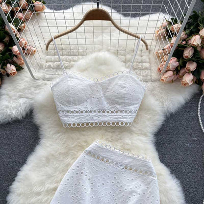 Summer Sexy Camisole Hollow High Waist Women's Suit - Harmony Gallery