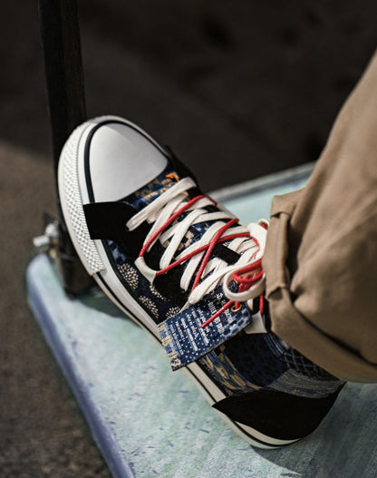 Autumn High-Top Printing Casual Cashew Unisex Canvas Shoes - Harmony Gallery