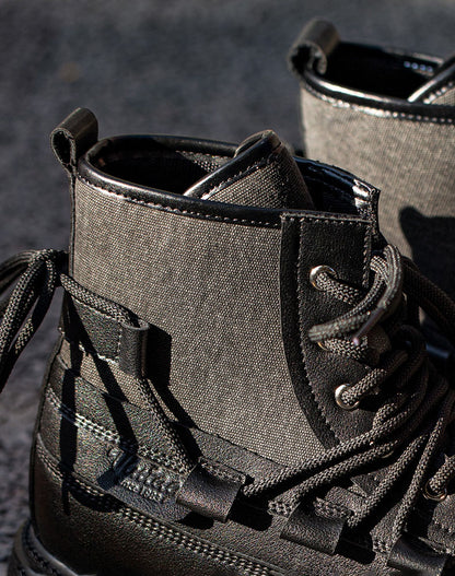 Retro British Leather High-Top Men's Thick-Soled Boot - Harmony Gallery
