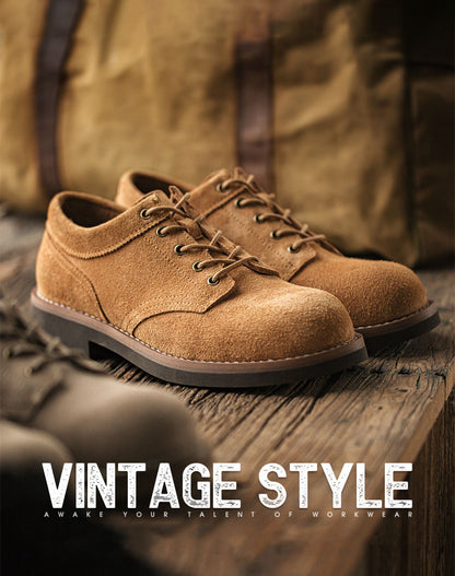 Retro Outdoor Suede Stitching Large Men's Dress Shoes - Harmony Gallery