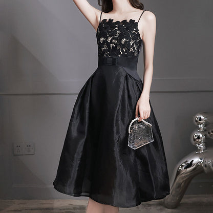 Luxury Black Evening Sexy Birthday Banquet Women's Dress - Harmony Gallery