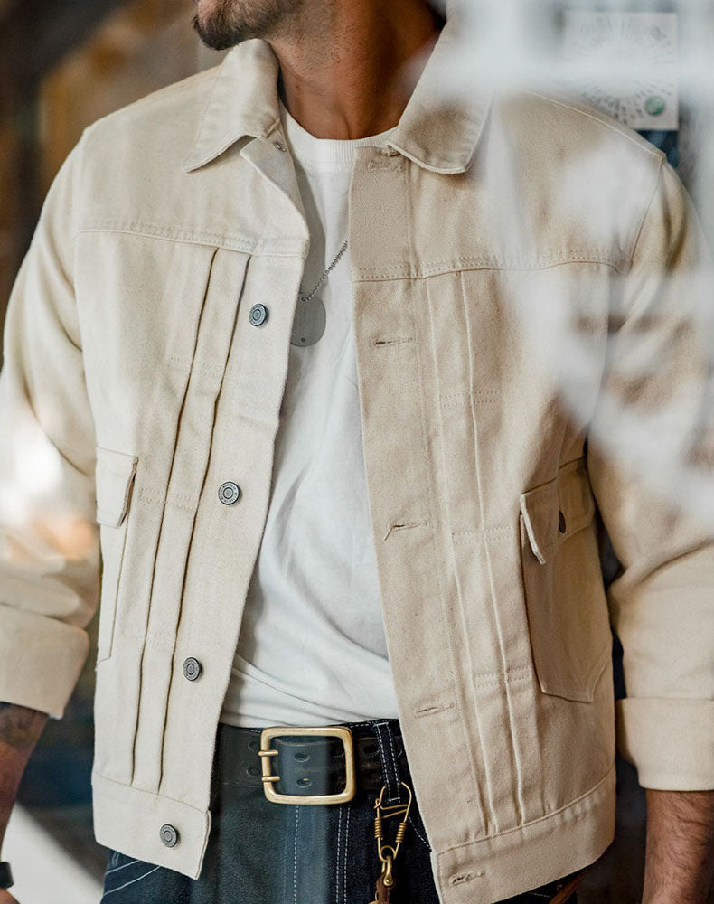 American Second-Generation Denim Washed Men's Coat - Harmony Gallery
