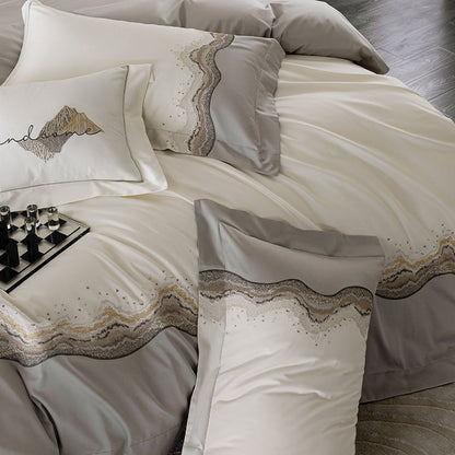 American Light Luxury High-End Embroidery Quilt Cover Bed Set - Harmony Gallery