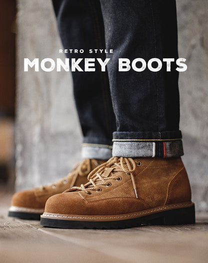 Low-Cut Retro British Style Short-Face Martin Casual Men's Boot - Harmony Gallery