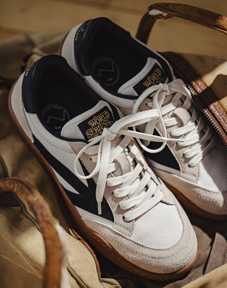 American Retro Small White Low-Top Sports Men's Casual Shoes - Harmony Gallery