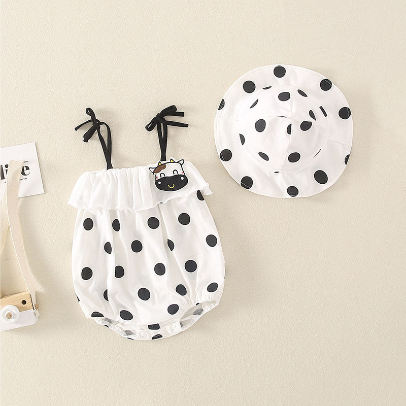 Sling Triangle Summer One-Piece Baby Girl's Romper - Harmony Gallery
