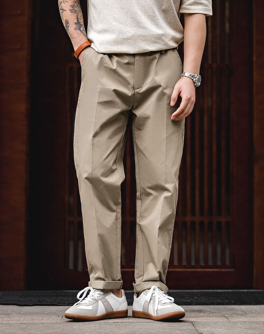 American Retro Straight Casual Tapered Men's Trousers - Harmony Gallery