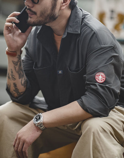 American Casual Mountain Series Pocket Anti-Wrinkle Men's Shirt - Harmony Gallery