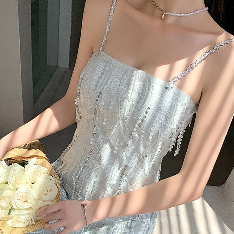 Luxury Ladies Banquet High-End White Birthday Women's Dress - Harmony Gallery