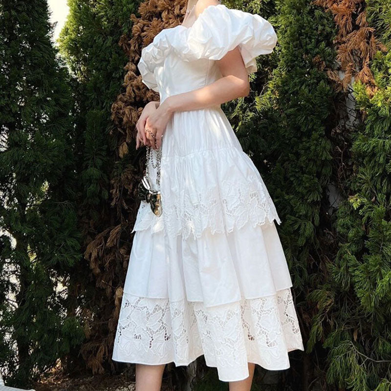 French One-Shoulder Pure Desire Gentle Women's Dress - Harmony Gallery