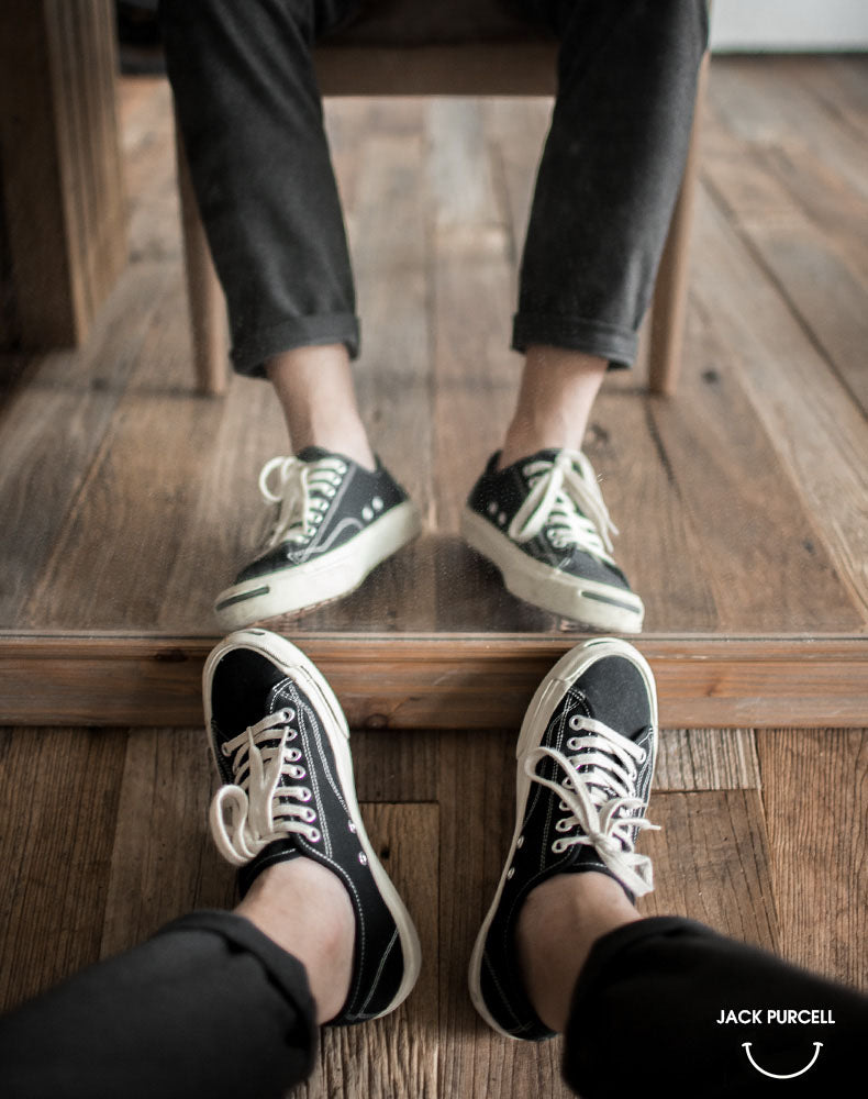 Casual Open Smile Trendy Retro Unisex Canvas Shoes - Harmony Gallery
