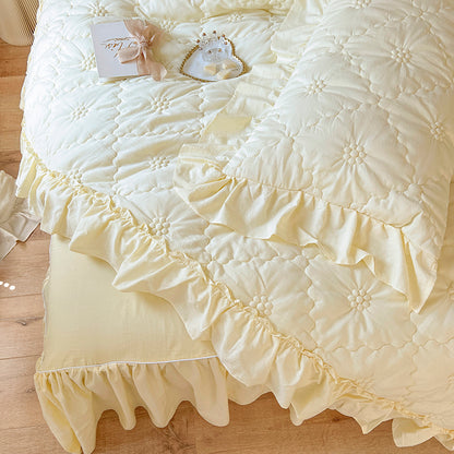 French Princess Washed Cotton Four-Piece Bed Set - Harmony Gallery