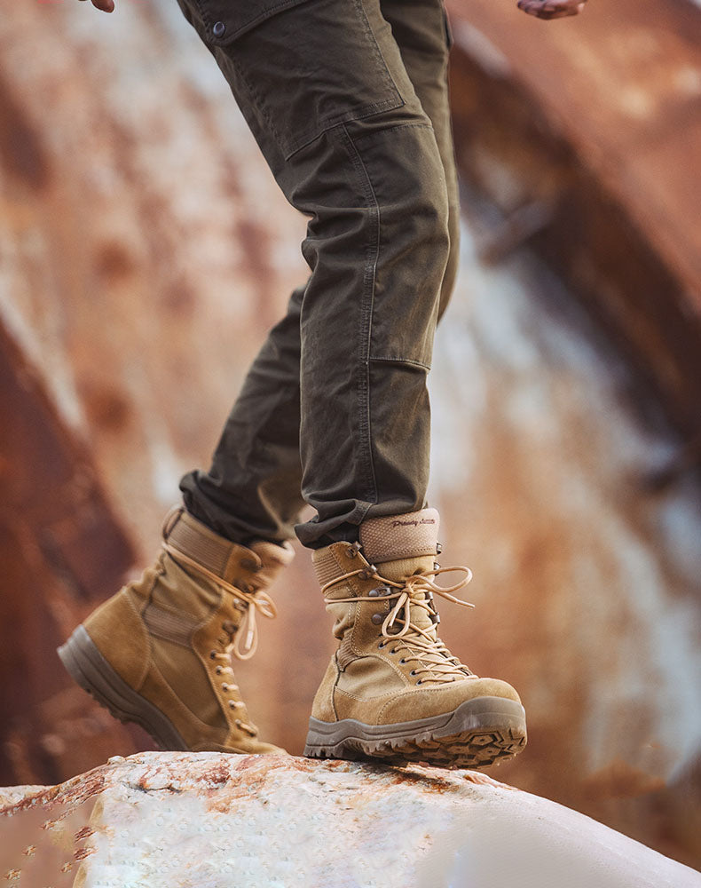 Desert Leather High-Top Outdoor Work Men's Tactical Boot - Harmony Gallery