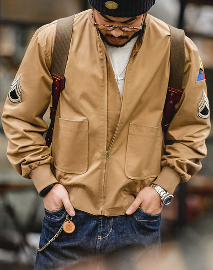 American Retro World War II Fury Tank Army Edition Men's Coat - Harmony Gallery