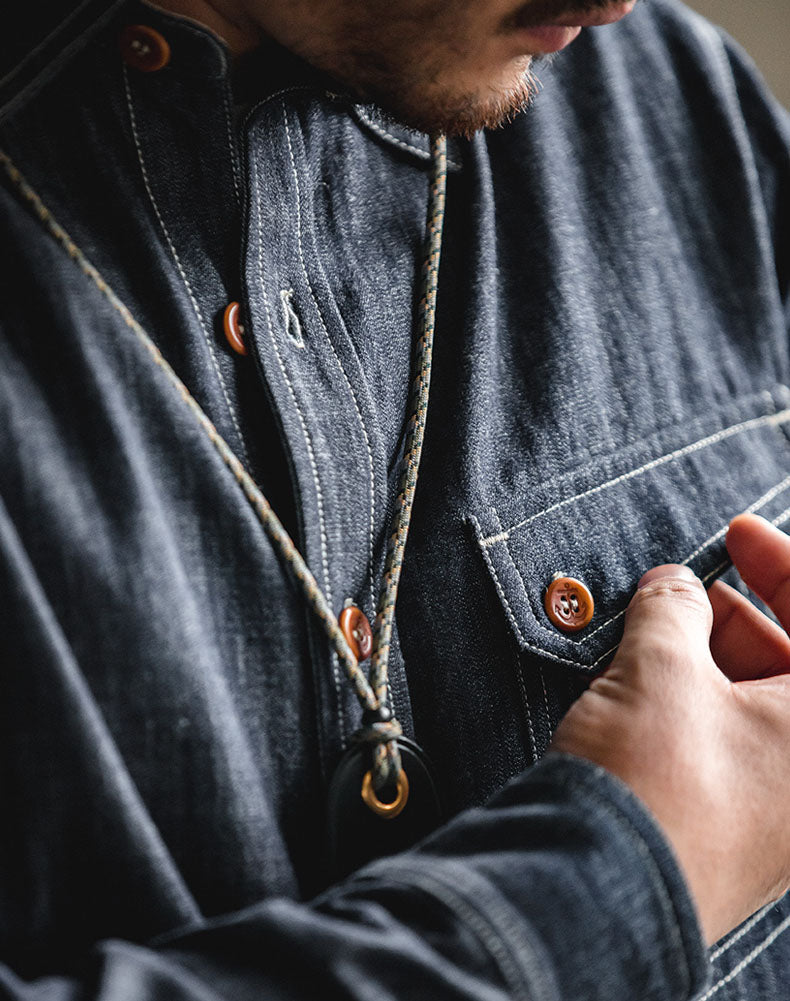 American Retro Denim Western Tough Guy Men's Shirt - Harmony Gallery