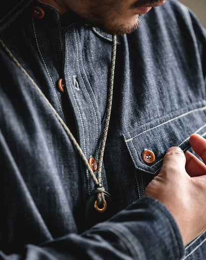 American Retro Denim Western Tough Guy Men's Shirt - Harmony Gallery