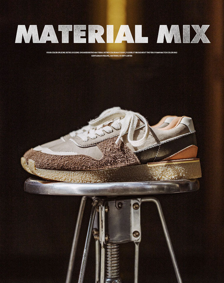 Retro Jogging Trend Stitching Sports Men's Casual Shoes - Harmony Gallery