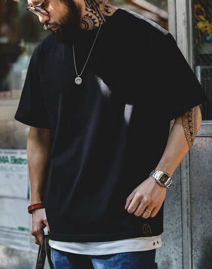 Tooling Retro Embroidery Tiger Head Cotton Men's T-Shirt - Harmony Gallery