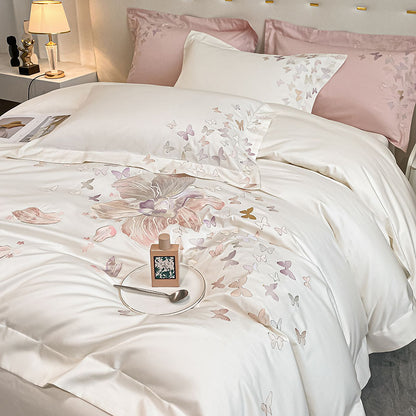 Pastoral Light Luxury Embroidery Quilt Cover Villa Bed Set - Harmony Gallery