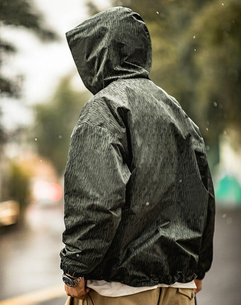 American Raindrop Camouflage Hooded Military Men's Sweater - Harmony Gallery