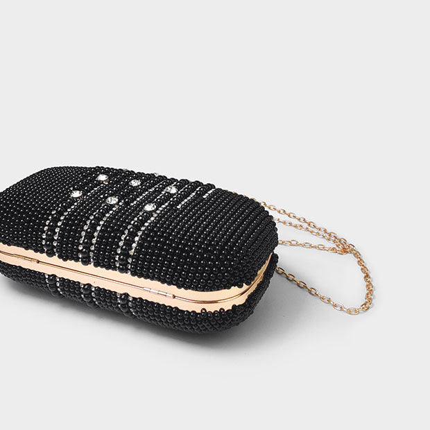 Pearl Rhinestone High-End Diamond Chain Clutch Bag - Harmony Gallery