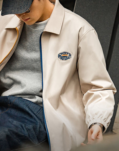 Retro Coach City Boy Contrast Color Street Men's Jacket - Harmony Gallery