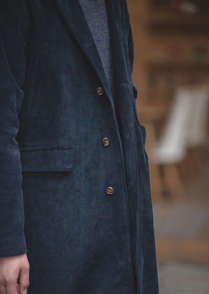 Tooling British Style Retro Corduroy Men's Trench Coat - Harmony Gallery