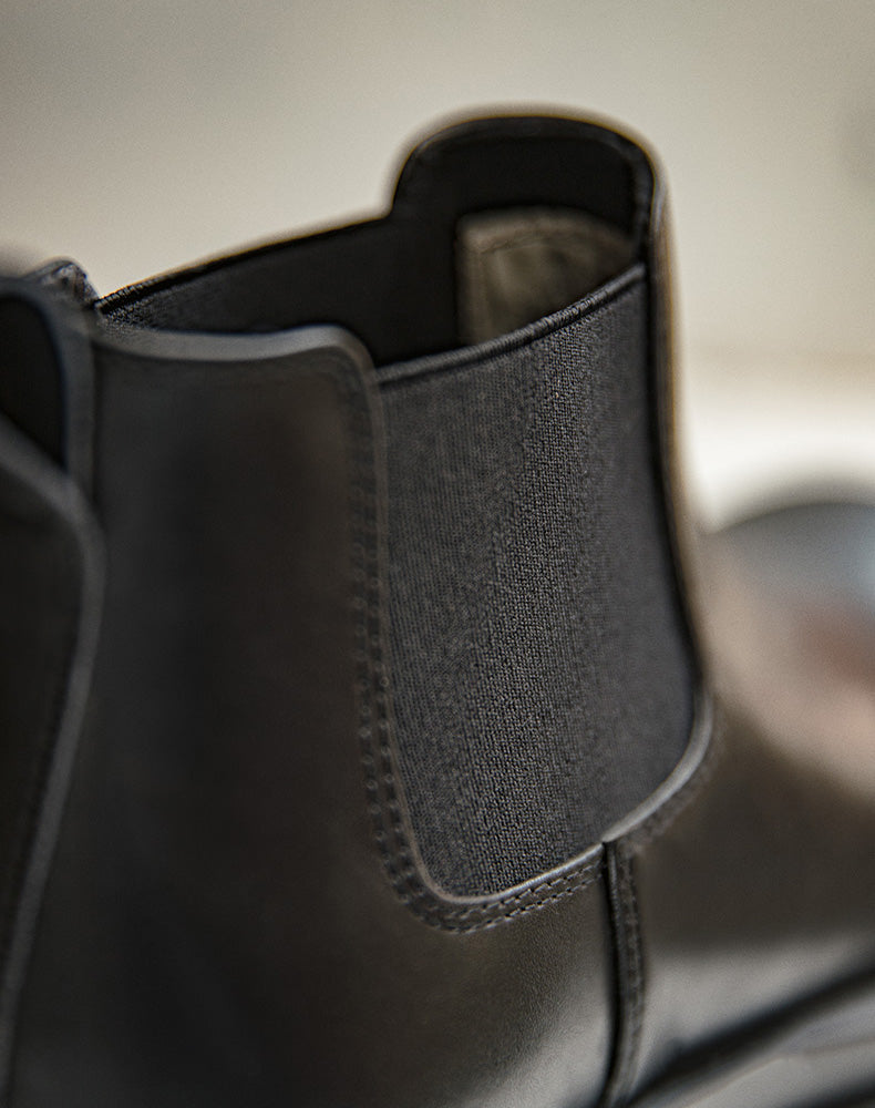 Chelsea British Style Mid-top Casual Leather Short Martin Men's Boot - Harmony Gallery