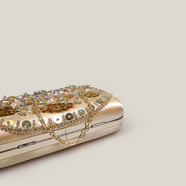 Sequined Rhinestone High-End Fashion Evening Clutch Bag - Harmony Gallery