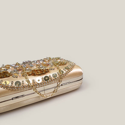 Sequined Rhinestone High-End Fashion Evening Clutch Bag - Harmony Gallery