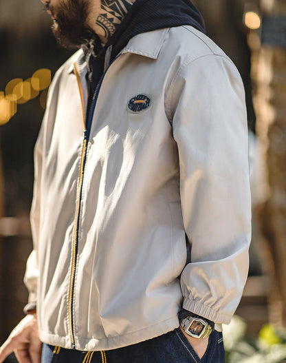 Retro Coach City Boy Contrast Color Street Men's Jacket - Harmony Gallery