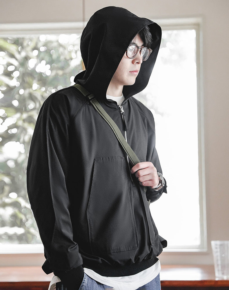 American Casual Half Zipper Function Hooded Men's Sweater - Harmony Gallery