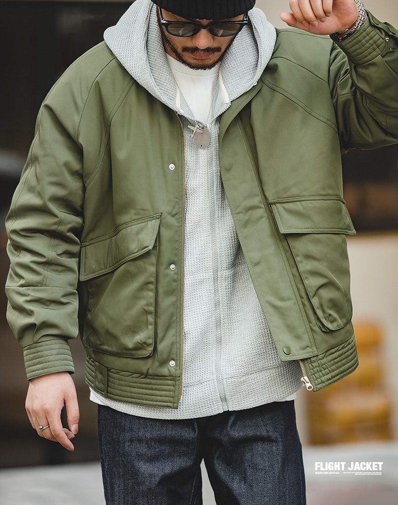 Tooling Retro Air Force Bomber Warm Cotton Men's Jacket - Harmony Gallery