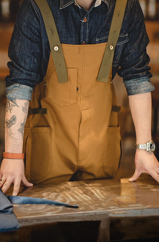 American Loose Straight Bib Casual One-Piece Long Men's Overalls - Harmony Gallery
