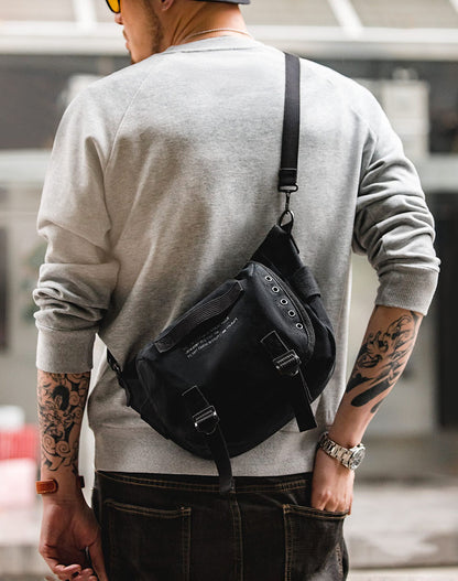 American M1961 Canvas Handy Shoulder Motorcycle Men's Bag - Harmony Gallery
