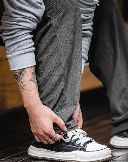 Tooling Retro Knitted Guard Corduroy Straight Men's Trousers - Harmony Gallery