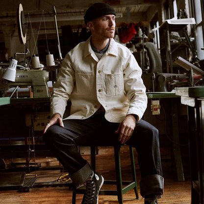 Casual Tooling French Retro Hunting Denim Slim Men's Coat - Harmony Gallery