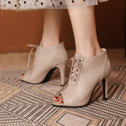 Lace-Up High Heel Open Toe Women's Dance shoes - Harmony Gallery