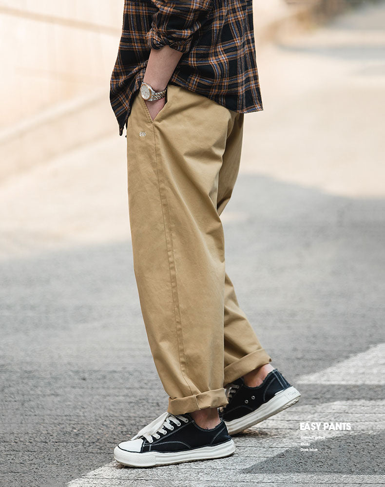 Tooling American Retro Loose Casual Elastic Men's Trousers - Harmony Gallery