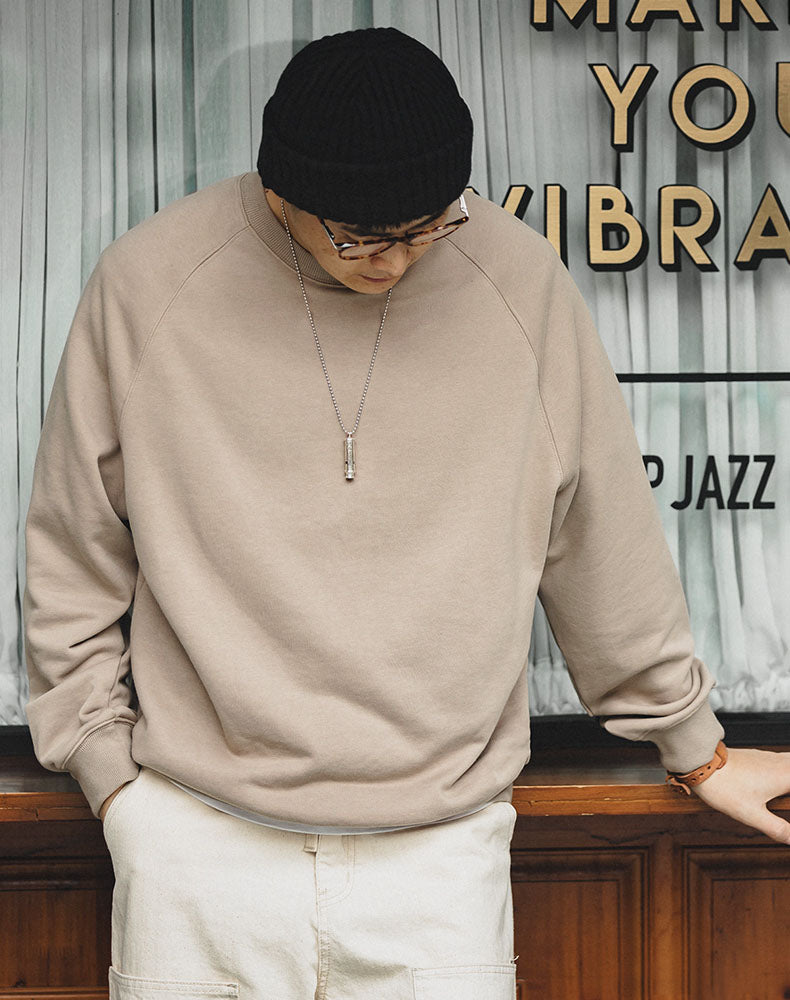 Tooling Retro Terry Cloth Round Neck Men's Sweater - Harmony Gallery