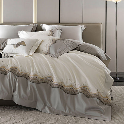 American Light Luxury High-End Embroidery Quilt Cover Bed Set - Harmony Gallery