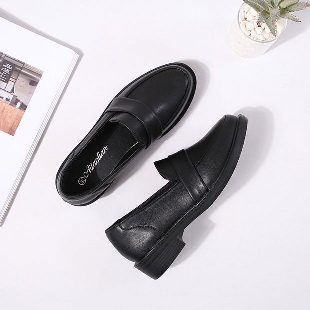 British Style All-Match Leather Formal Women's Loafer - Harmony Gallery