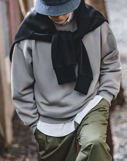 Cotton Tooling Retro Drop-Shoulder Round Neck Men's Sweater - Harmony Gallery